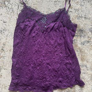 Sequined Spaghetti-Strap Tank